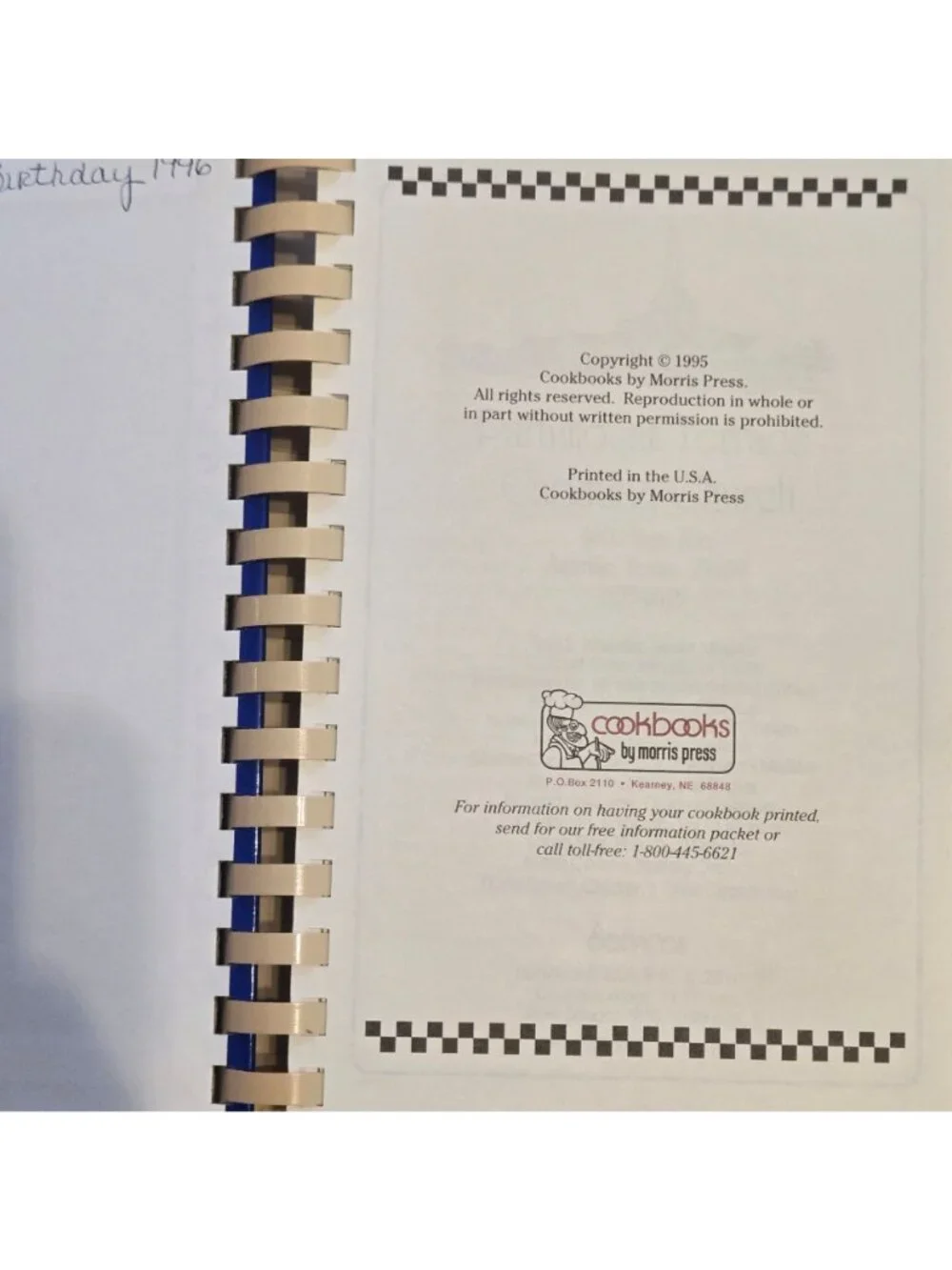Paramount Terrace Christian Church 40th Anniversary Cookbook 1995 Amarillo Texas